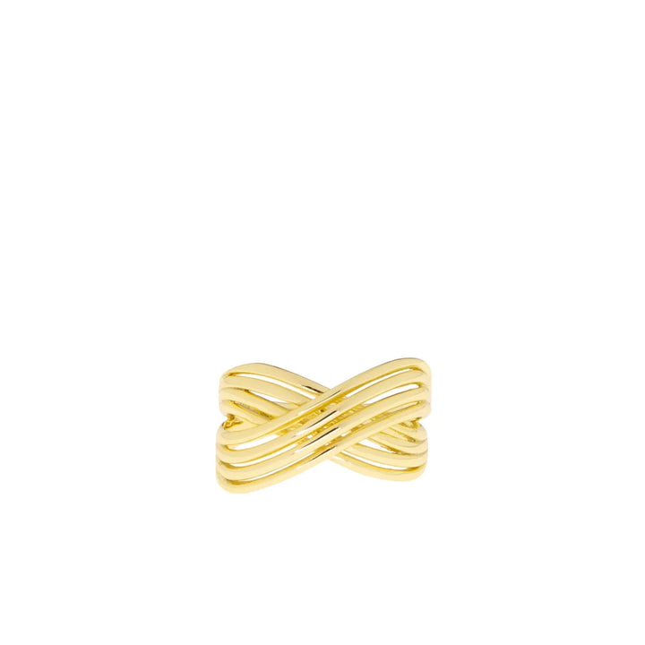 Marlyn Schiff Gold Layered Crossover Ring