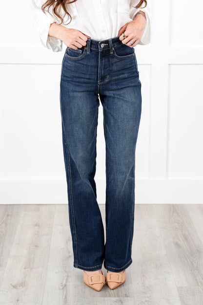 Judy Blue Timeless Obsession Dark Wash Tummy Control Classic Straight Leg Jeans