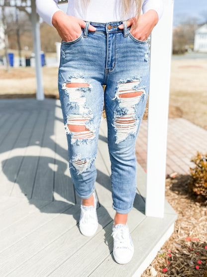 Judy Blue Mommin' Ain't Easy Jeans
