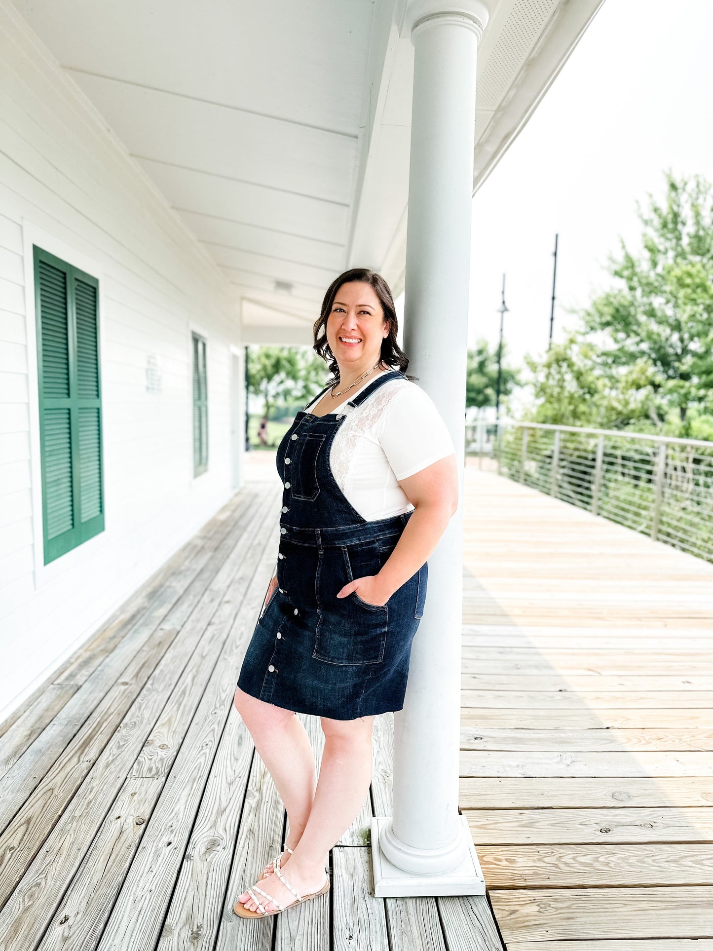 Judy Blue High Rise Dark Wash Overall Skirt