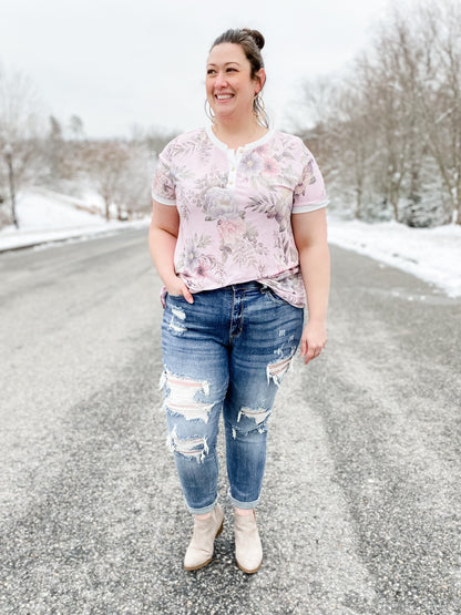 Judy Blue Yoda Best Distressed Boyfriend Jeans