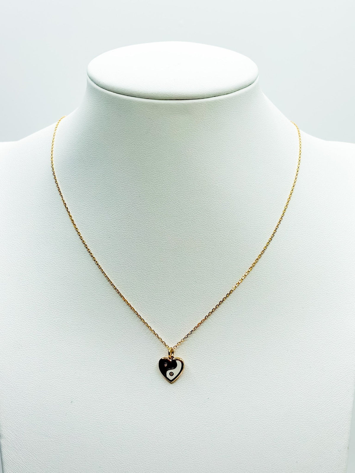 Love, Poppy Yin Yang Heart Necklace