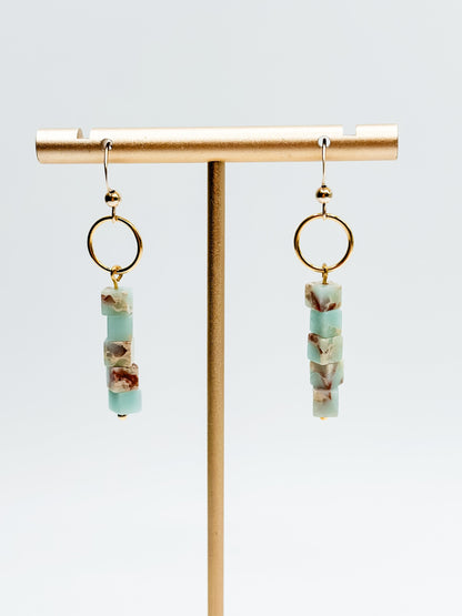 Love, Poppy Dangle Stone Earring (Multiple Colors)