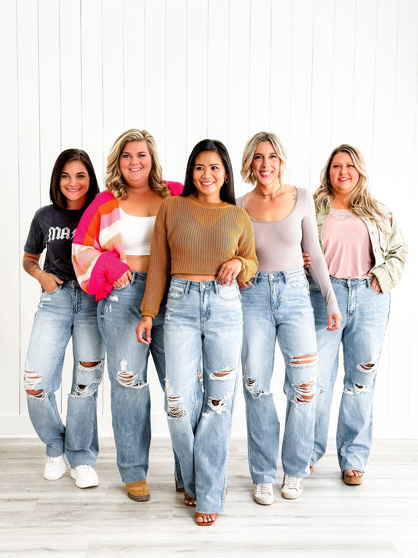 Judy Blue Cruel Summer High Rise Rigid 90s Destroyed Straight Leg Jeans