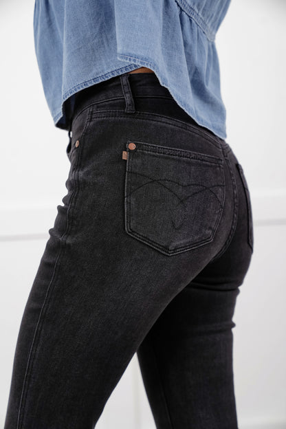 Judy Blue High Rise Black Tummy Control Multiple Inseam Bootcut Jeans