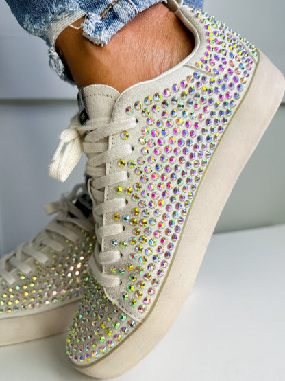 Silver Iridescent Bling Sneakers