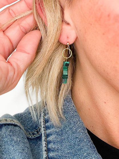 Love, Poppy Dangle Stone Earring (Multiple Colors)