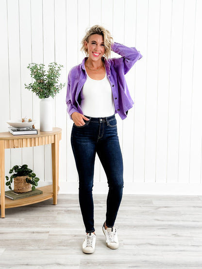 Lovervet High Rise Dark Wash Non Distressed Skinny Jeans