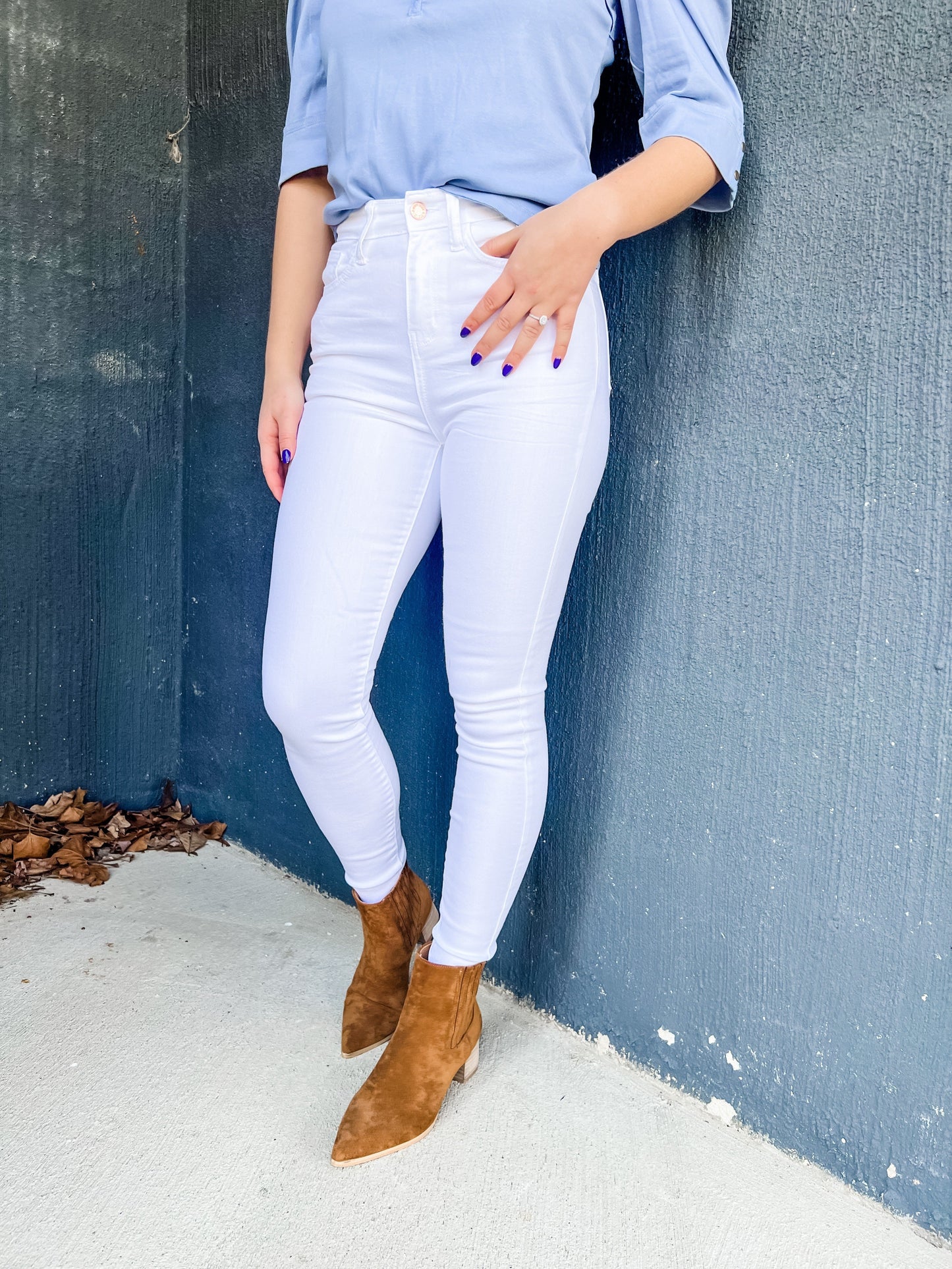 Judy Blue White High Waist Skinny Jeans