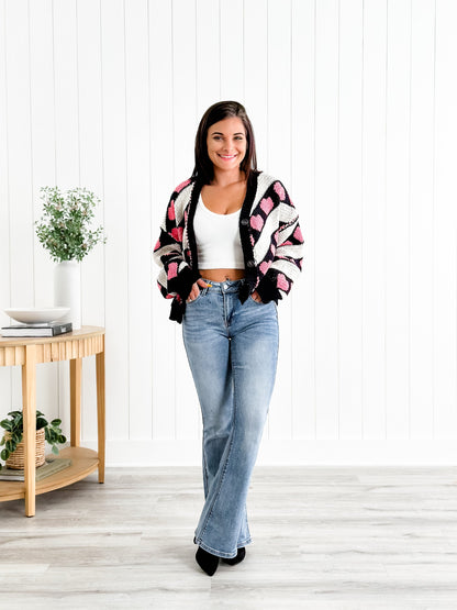 Freckled Poppy X Risen  Wildest Dreams Mid Rise Medium Wash Basic Non Distressed Flare Jeans
