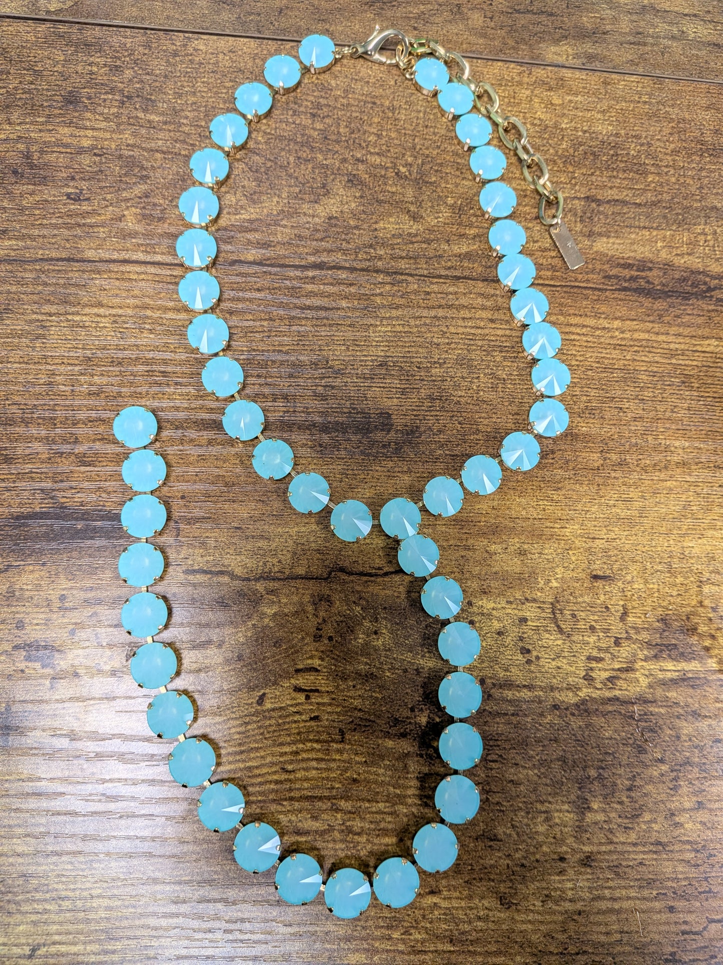 TOVA LA Gold Plated Opal Lariat Necklace