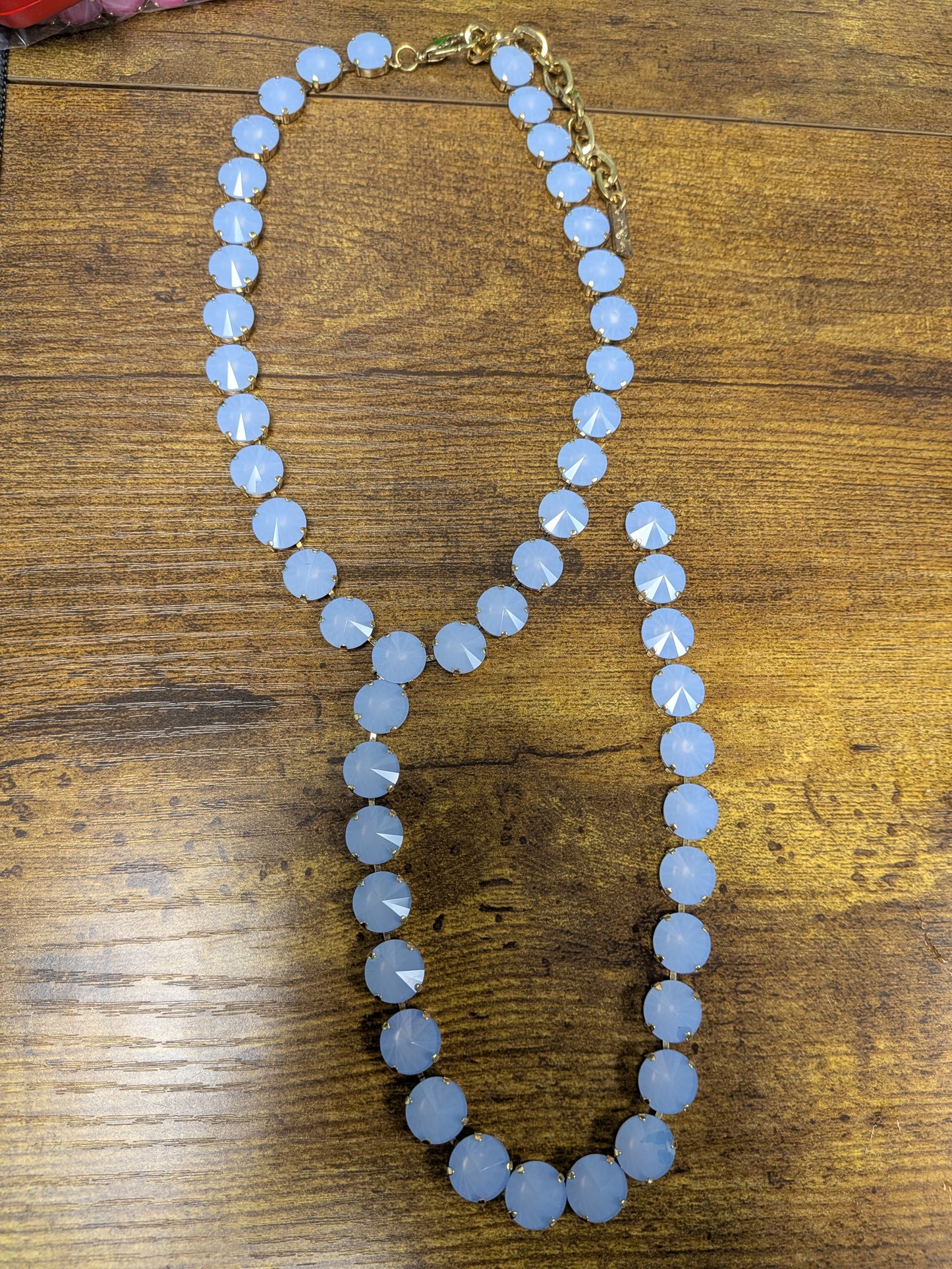 TOVA LA Gold Plated Opal Lariat Necklace