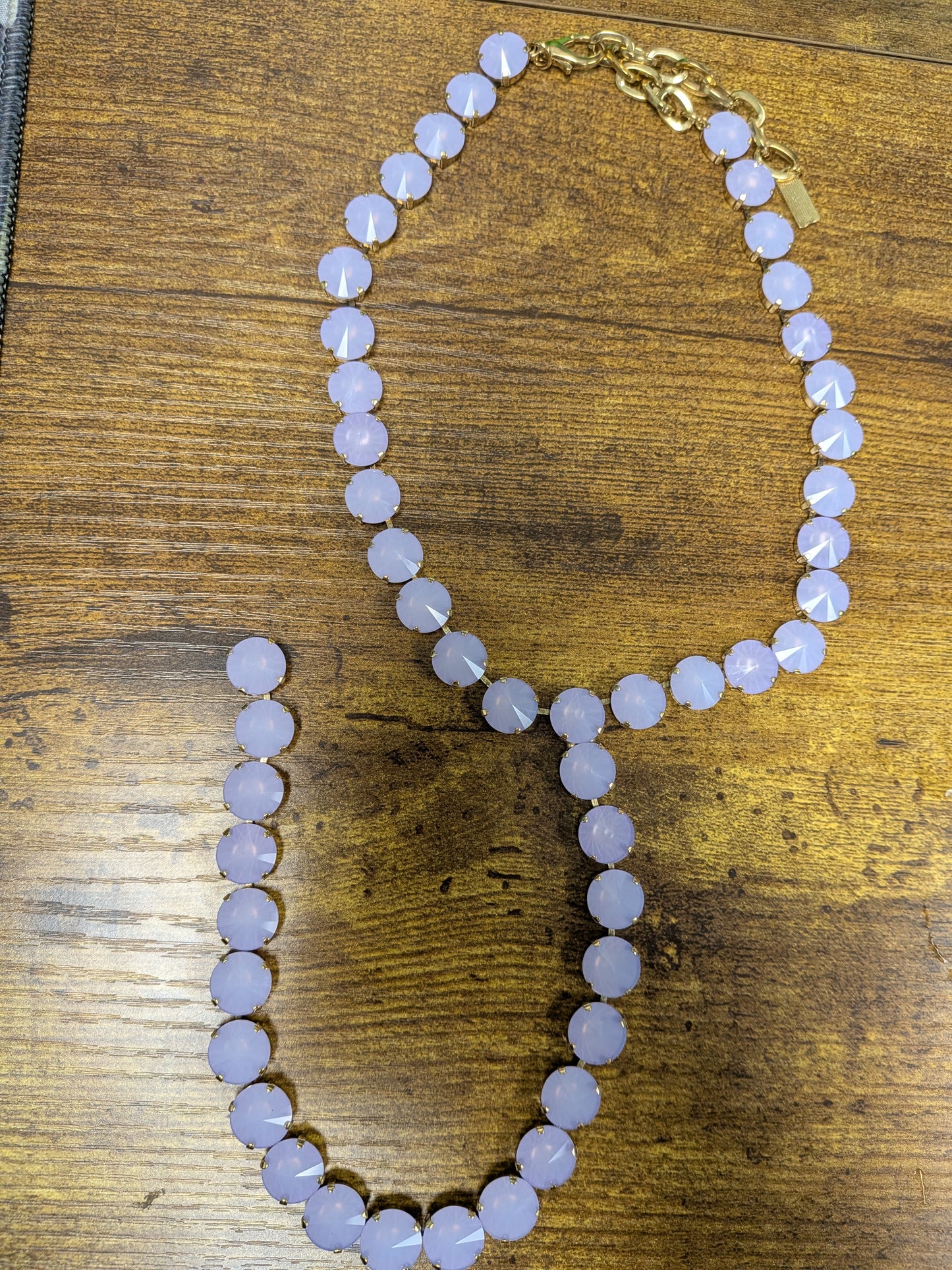 TOVA LA Gold Plated Opal Lariat Necklace