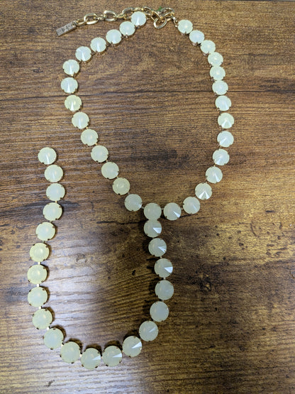 TOVA LA Gold Plated Opal Lariat Necklace