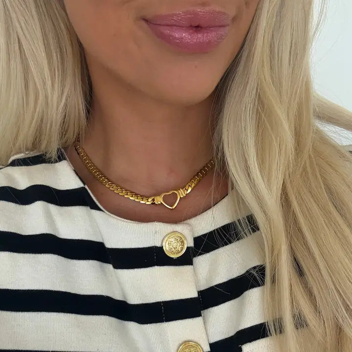 Chansutt Pearls Small Open Heart Necklace
