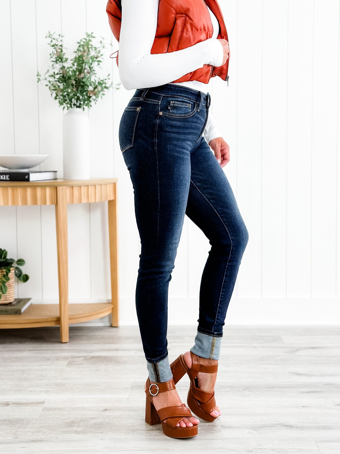 Judy Blue Long Tall Sally Non-Distressed Skinny Jeans (34" INSEAM!)