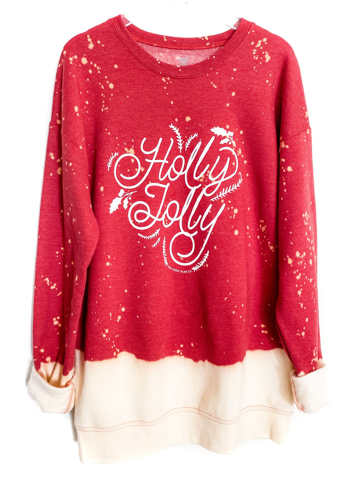 Holly Jolly Bleached Sweatshirt