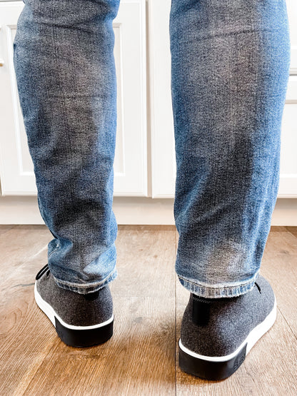 Men's Charcoal Flannel High Top Sneakers