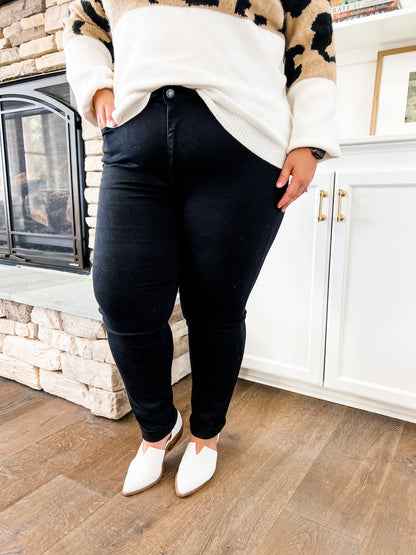 Judy Blue LBD Non-Distressed Black Boyfriend Jeans