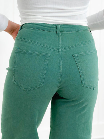 Plus/Reg Mineral Wash High Waist Wide Leg (Multiple Colors)