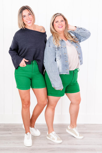 Judy Blue Tummy Control Cuffed Shorts