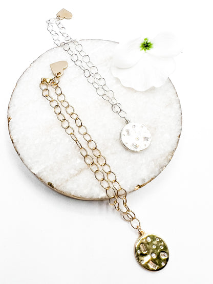 Love, Poppy Crystal Embedded Charm Bracelet
