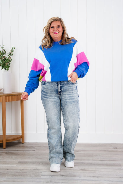 Judy Blue  Bad Blood High Rise Light Mineral Wash Raw Hem Wide Leg Jeans