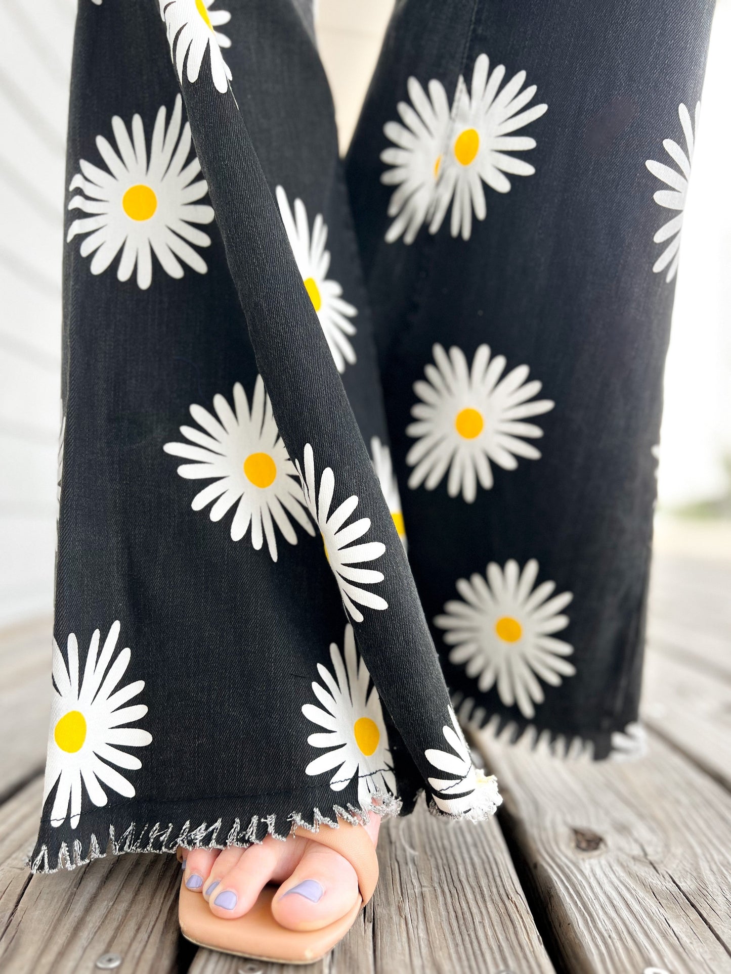 Daisy Bell Bottom Denim Pants