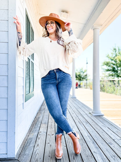 Judy Blue The Gamechanger Medium Wash Mid-Rise Shark Bite Skinnies