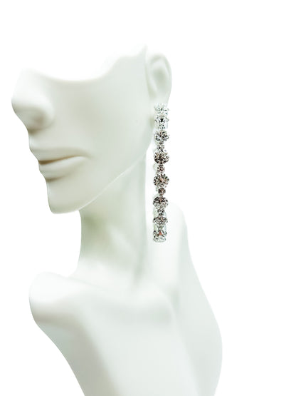 Love, Poppy Bling Crystal Paved Hoop Earring (Multiple Colors)