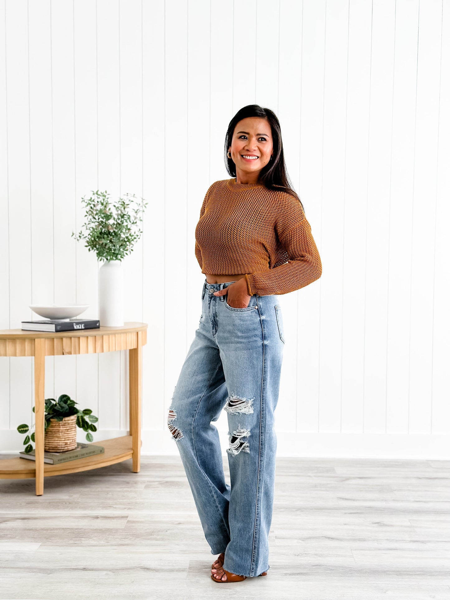 Judy Blue Cruel Summer High Rise Rigid 90s Destroyed Straight Leg Jeans