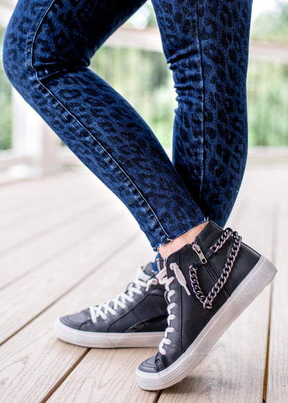 Judy Blue Denim Leopard Print Skinny Jeans
